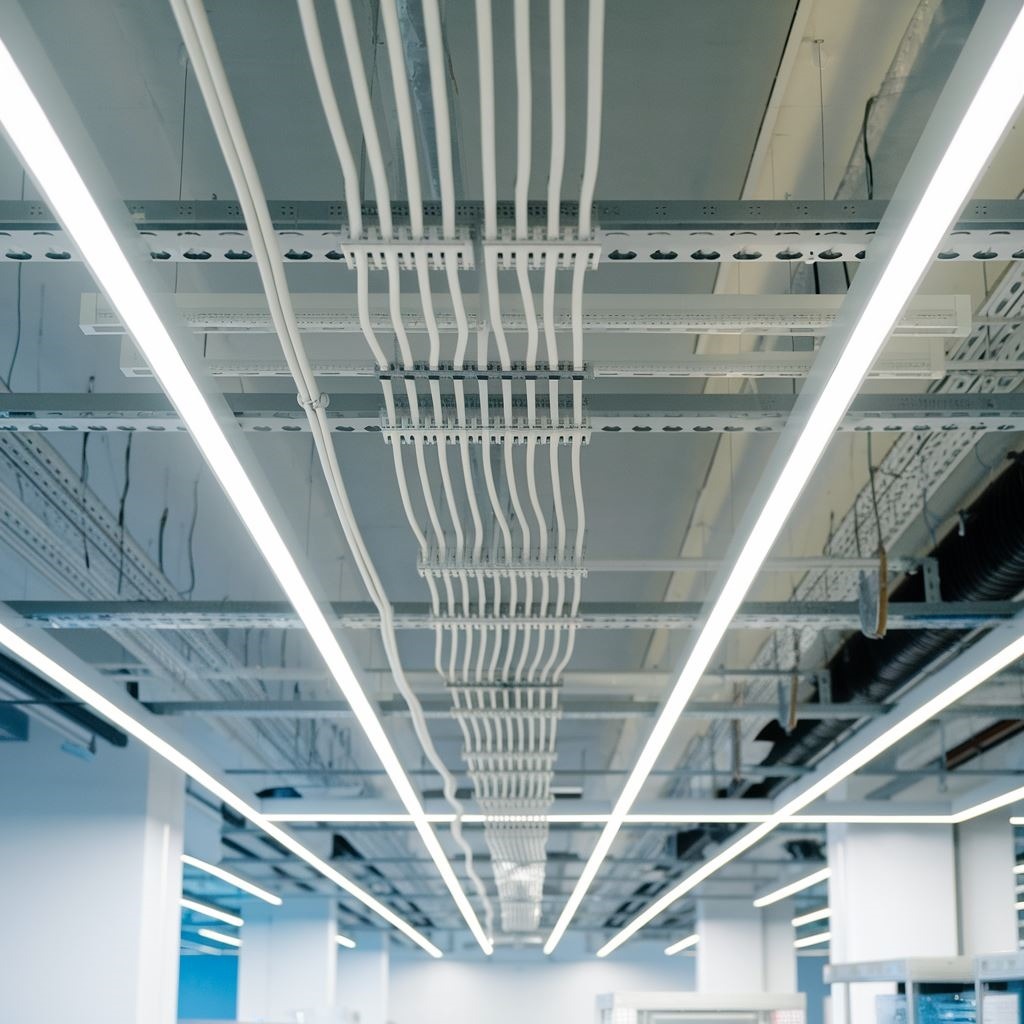 instalacja elektryczna w suficie